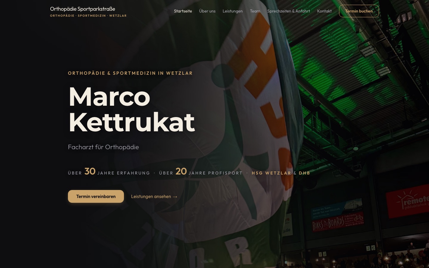Orthopädische Praxis Marco Kettrukat: individuelles Webdesign