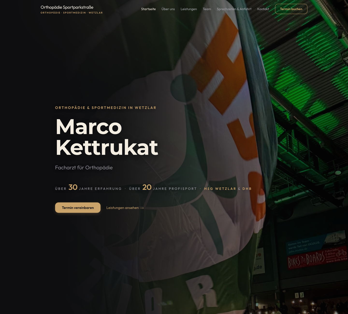 Marco Kettrukat, Praxis und Orthopädie, Website-Referenz
